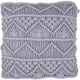Decorative Pillow (With Stuffing) Macrame 925-225-194 Light Grey LIGHT GREY