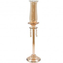 Crystal Candlestick 374-126-836 15x49cm Champagne CHAMPAGNE
