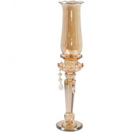 Crystal Candlestick 374-126-834 10x56cm Champagne CHAMPAGNE