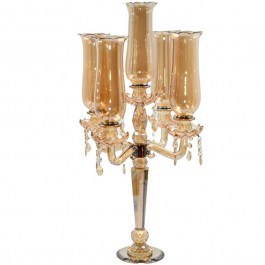 Crystal Candlestick 5 Seats 374-126-835 36x69cm Champagne CHAMPAGNE