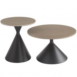Coffee Tables (Set 2Pcs) 645-225-004 50x50x55/70x70x40cm Light Brown LIGHT BROWN