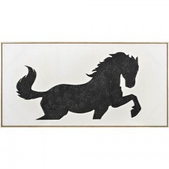 Canvas Painting 374-126-147 140x70cm Black-White