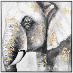 Canvas Painting Elephant 374-126-150 100x100cm Multi