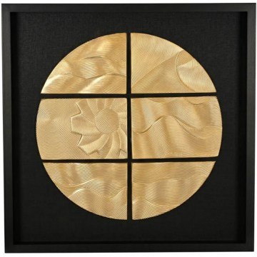 Πίνακας 374-126-001 80x80cm Black-Gold