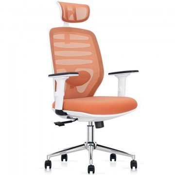 Καρέκλα Γραφείου 0057-226-002 64x64x120/128cm Orange-White