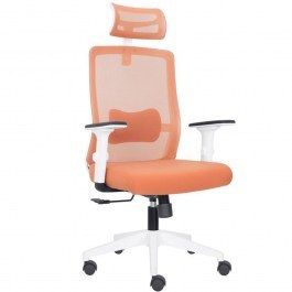 Office Chair 0057-226-006 64x64x120/128cm Orange-White ORANGE