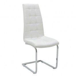 Καρέκλα Darrell Μεταλλική Χρωμίου Pu White 41X54X107Cm 029-000004 WHITE