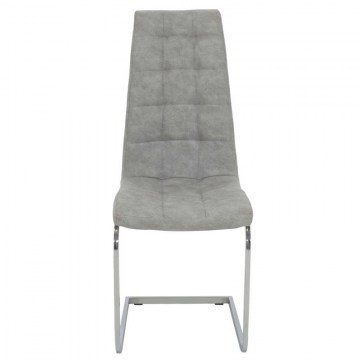 Καρέκλα Darrell Μεταλλική Χρωμίου Με Pu Antique Grey 42X49X106Cm 029-000022