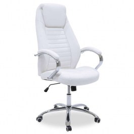 Office ArmChair Sonar With Pu White 61X57X120-128Cm 033-000008 WHITE