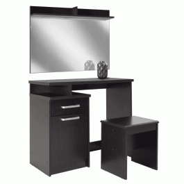 Κονσόλα Olympus Με Καθρέπτη Και Σκαμπό Wenge 90,5X39,5X75Cm 123-000040 WENGE