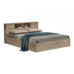Κρεβάτι Olympus (Για Στρώμα 160x200cm) 123-000225 167,5x221x84cm Light Oak
