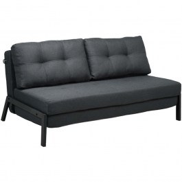 Sofa - Bed Two-Seater Fancy 024-000054 150x92x77cm Anthracite-Black ANTHRACITE-BLACK