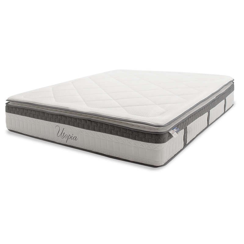 Στρώμα Utopia Pocket Spring Με Ανώστρωμα 30-32cm 160x200cm White-Grey