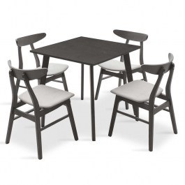 Τραπεζαρία Benson - Orlean Σετ 5τμχ 80x80x75cm 200-000179 Rustic Grey GREY