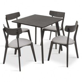 Τραπεζαρία Benson - Toto Σετ 5τμχ 200-000181 80x80x75cm Rustic Grey GREY