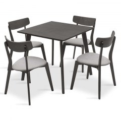 Τραπεζαρία Benson - Toto Σετ 5τμχ 200-000181 80x80x75cm Rustic Grey