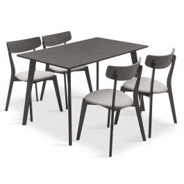 Τραπεζαρία Benson - Toto Σετ 5τμχ 200-000187 120x75x75cm Rustic Grey GREY