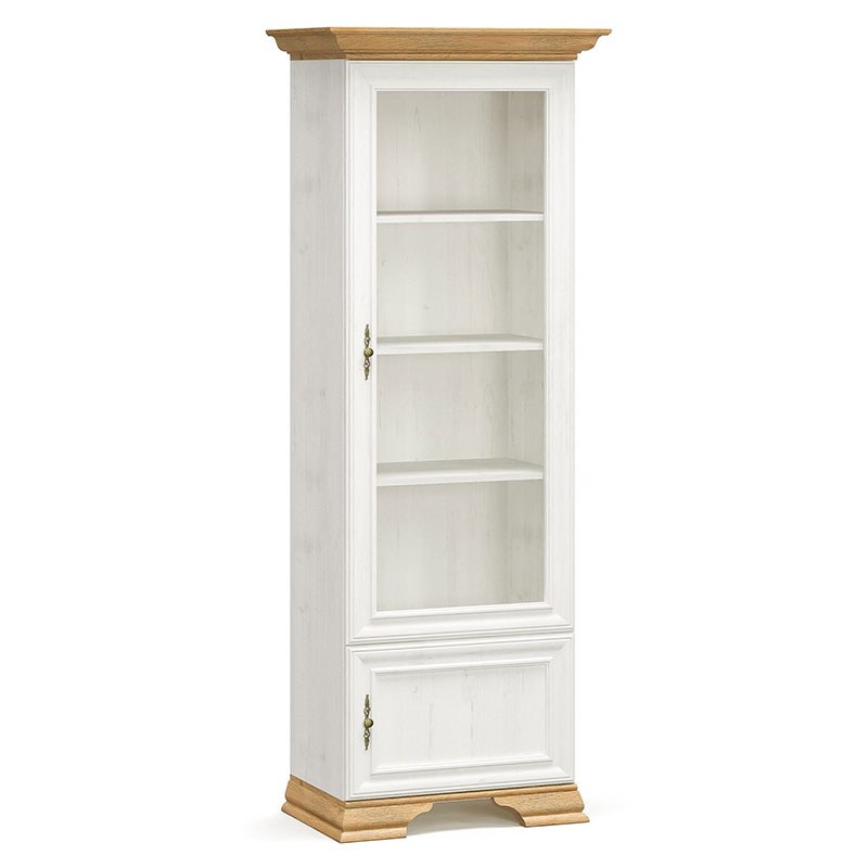 Βιτρίνα Jaden 173-000029 70,5x43x197,5cm Golden Oak-White Antique
