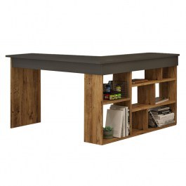 Corner Desk  Rosaline 176-000024 120x129x72cm Anthracite-Oak ANTHRACITE