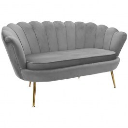 Καναπές Daimon 128-000005 Διθέσιος 134x70x77cm Grey GREY