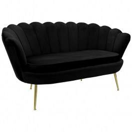 Καναπές Daimon 128-000007 Διθέσιος 134x70x77cm Black BLACK