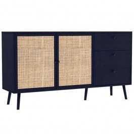 Sideboard Oslo 086-000016 150x39x79cm Black-Natural BLACK