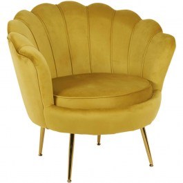 Armchair Daimon 128-000044 79x74x78cm Yellow-Gold YELLOW
