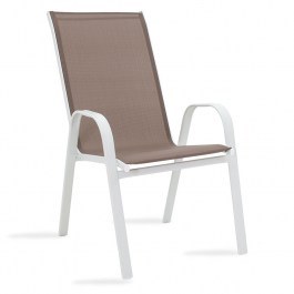 Garden Armchair Calan 130-000010 55x75x95 White-Brown WHITE-BROWN