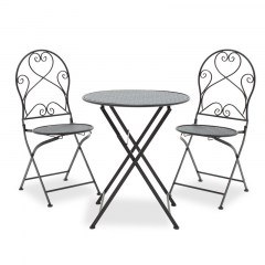 Garden Dining Set Walen 137-000002 (Set 3pcs) Black