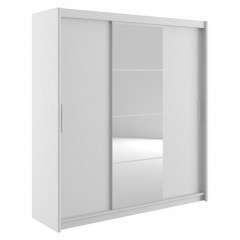 Closet With Mirror Elodie 192-000026 200x61x216cm White