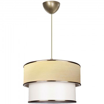 Ceiling Lamp PWL-1089 D30x70cm 1xΕ27 Ecru-Gold