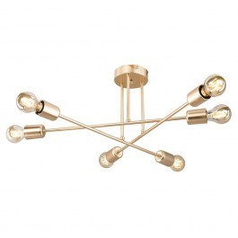 Ceiling Lamp PWL-1122 D61x25cm 6xΕ27 Gold GOLD