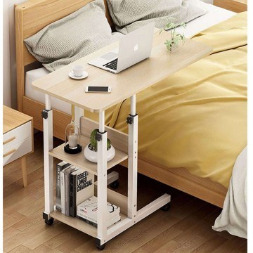 Τραπεζάκι Βοηθητικό Με Ρόδες Babs 072-000049 60x40x85cm White-Natural