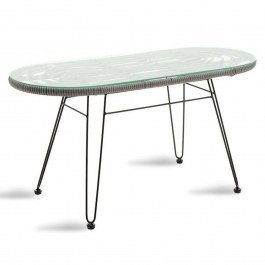 Garden Table Naoki 140-000006 100x45x46cm Black-Grey BLACK-GREY