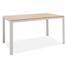 Garden Table Nares 152-000004 140x80x72,5cm White-Natural NATURAL-WHITE