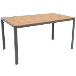 Garden Table Nares 152-000029 140x80x72,5cm Anthracite-Natural ANTHRACITE-NATURAL