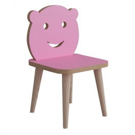Καρέκλα Παιδική Jerry 120-000290 30x30x47cm Pink-Natural NATURAL-PINK