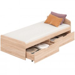 Κρεβάτι Παιδικό Regan 184-000117 94,5x210 Με Αποθηκευτικό Χώρο Για Στρώμα 90x200cm Oak