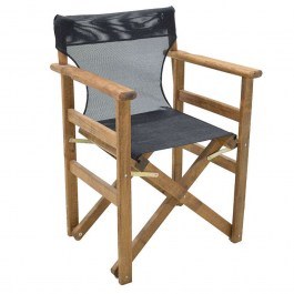 Armchair Director Retto 237-000023 61x51x86cm Brown-Black BLACK
