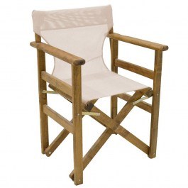 Director's Chair Retto 237-000036 61x51x86cm Walnut-Beige BEIGE