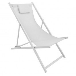 Deckchair Corte 152-000008 97-102x61x81-92cm White WHITE-BEIGE