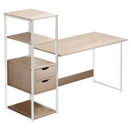 Desk Mood With Bookcase 072-000069 107x40x110cm Natural-White NATURAL