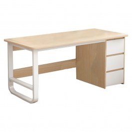 Desk Salto 072-000068 With Chest Of Drawers 120x48x74cm Natural-White NATURAL-WHITE