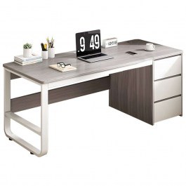 Office Salto 072-000077 Με Συρταριέρα 120x48x74cm Grey-White GREY-WHITE