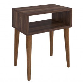Bedside Table Hank 197-000126 45x30x60cm Walnut WALNUT