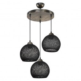 Ceiling Light PWL-1121 147-000110 Ε27 Φ40x80cm Black-Bronze BRONZE-BLACK