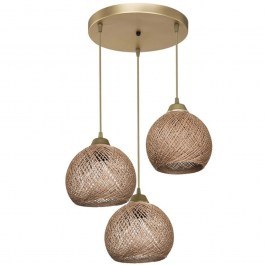 Ceiling Light PWL-1121 147-000109 Ε27 Φ40x80cm Beige-Gold GOLD-BEIGE