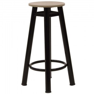 Bar Stool Onyx 243-000021 D33x77cm Oak-Black