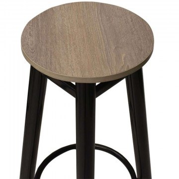 Bar Stool Onyx 243-000021 D33x77cm Oak-Black