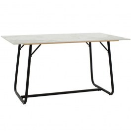 Table Revello 101-000075 150x90x75cm Marble White-Black WHITE-BLACK
